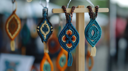 Vibrant handmade macramの素材