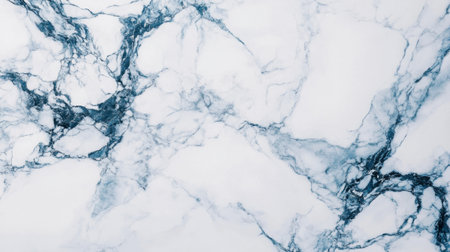 This high-resolution image features an elegant white marble texture with striking blue veins, perfect for modern interiors and architectural designs.の素材