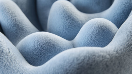 A detailed close-up of an abstract textured surface featuring smooth curves and soft blue tones, perfect for modern design projects and artistic inspirations.の素材