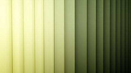 A captivating abstract image featuring a smooth gradient that transitions from pale yellow to dark green in vertical stripes, ideal for various design applications.の素材