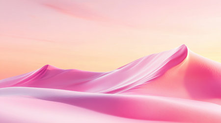 A stunning desert landscape featuring gentle curves and soft pink hues at sunset, exuding tranquility and beauty, perfect for artistic and peaceful themes.の素材