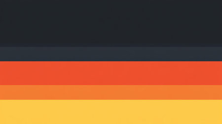 This abstract image features horizontal stripes in vibrant colors of red, orange, yellow, black, and grey, perfect for modern design projects.の素材