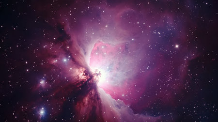 This captivating image features a vibrant cosmic nebula alive with colors, showcasing the intricate beauty and mystery of deep space for all astronomy enthusiasts.の素材