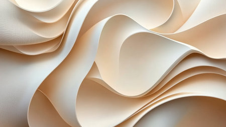 A mesmerizing abstract image featuring soft waves of creamy textured material, perfect for backgrounds, wallpapers, and design inspirations.の素材