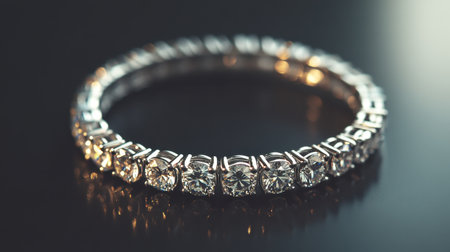 A stunning diamond bracelet featuring sparkling stones, perfect for showcasing luxury jewelry and elegant accessories in various settings.の素材