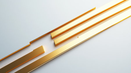 This image features sleek golden stripes on a minimalistic backdrop, creating a sense of elegance and modernity. Perfect for design projects.の素材