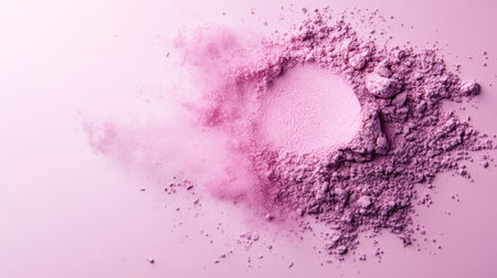 A vibrant pink powder burst creates a striking visual effect on a soft background, ideal for artistic projects, beauty themes, and creative designs.の素材