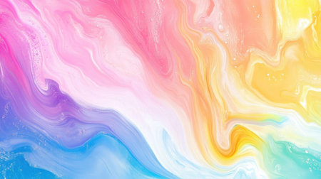 A stunning abstract swirl design featuring soft pastel colors that create a vibrant and dreamy atmosphere, perfect for artistic backgrounds or creative projects.の素材