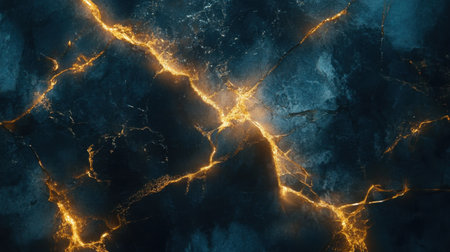 This striking image features a dark surface adorned with glowing cracks and fiery highlights, creating a captivating abstract pattern. The dynamic energy and movement in the design enhance the visual impact, making it perfect for artistic and creative projects.の素材