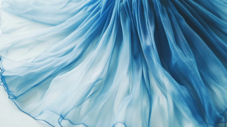 Discover the beauty of soft blue fabric elegantly draped, showcasing delicate textures and gentle elegance perfect for fashion and design projects.の素材