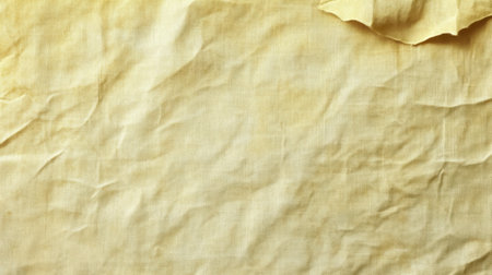 A textured yellow background showcasing subtle creases and wrinkles, perfect for design projects, creative uses, or artistic presentations.の素材
