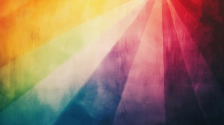 Vibrant and colorful abstract background featuring radiant light rays that create a stunning visual effect, perfect for artistic projects or as a decorative wallpaper.の素材