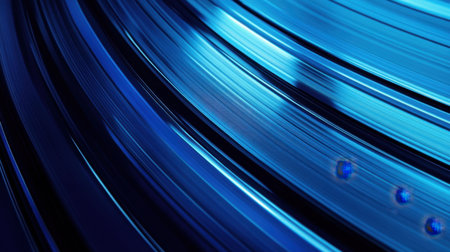This mesmerizing abstract image features swirling blue lines that create a sense of motion and depth, perfect for modern and artistic backgrounds.の素材