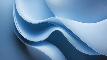 Experience the tranquility of soft blue waves flowing gracefully, showcasing smooth textures and elegant curves, perfect for calming backgrounds and modern designs.の素材
