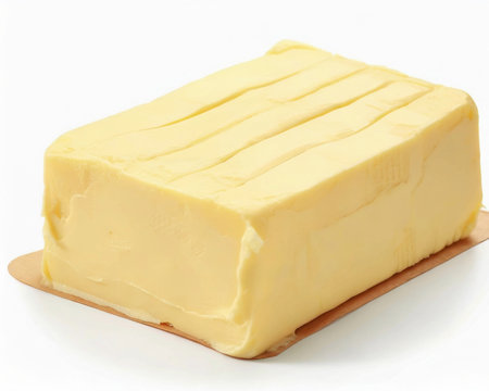 Butter on a white background, butter isolated on a white backgroundの素材
