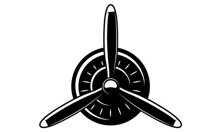 Airplane propeller isolated on a white background. Vector illustration.のイラスト素材