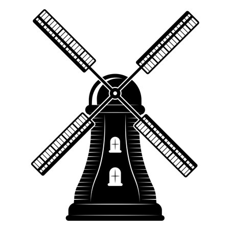 Windmill icon. Simple illustration of windmill vector icon for webのイラスト素材