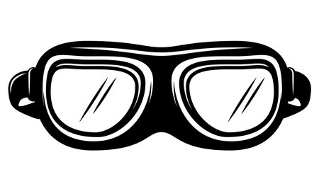 Ski goggles isolated on white background. Vector illustration for your designのイラスト素材