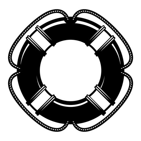 Lifebuoy icon. Simple illustration of lifebuoy vector icon for webのイラスト素材