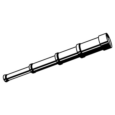 telescope icon on white background. Vector illustration of telescope.のイラスト素材