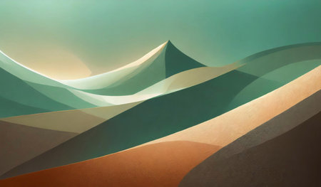 abstract background with geometric shapes in the form of a wave.の素材