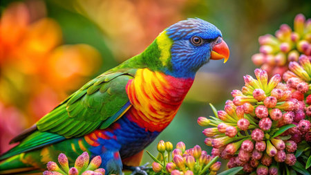 Rainbow Lorikeet (Trichoglossus haematodus)の素材