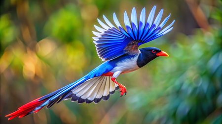 Red-billed Lapwing (Pica leucogaster)の素材