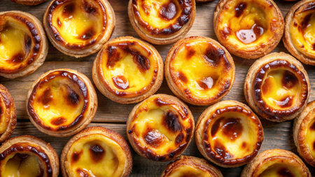 Pastel de nata, traditional portuguese egg tart.の素材