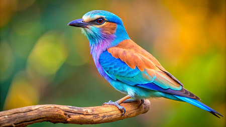 Lilac-breasted Roller (Coracias caudatus) Birdの素材