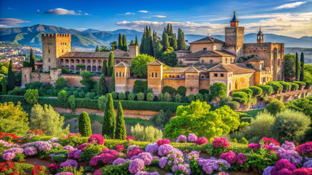 Alhambra, Granada, Andalusia, Spain.の素材