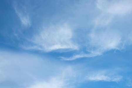 The beauty of blurred white clouds and blue skies as well as fresh air.の写真素材