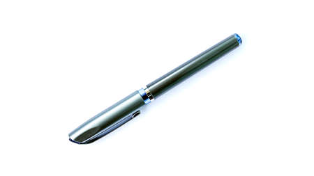 metal pen isolated on white backgroundの写真素材