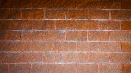 Background of old antique red brick wallの写真素材
