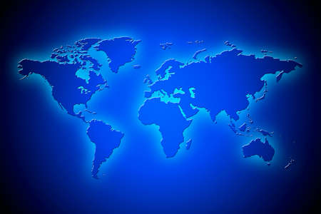 Globe map of the world.