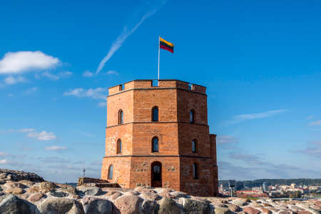 Tower Of Gedimino In Vilnius, Lithuania. Historic Symbol Of The City Of Vilnius.の写真素材