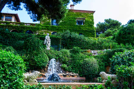 Santa Clotilde gardens in Lloret de Mar at Costa Brava of Catalonia, Spain.の写真素材