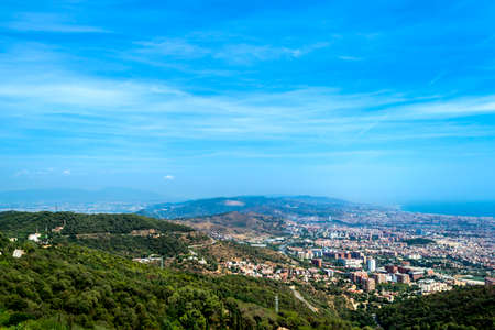 Top view of cityscape of Barcelona, Spain.の写真素材