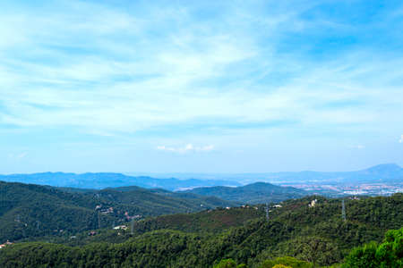 Landscape of Mountains near Barcelona, Spain.の写真素材
