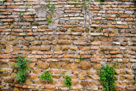 Ancient Roman brickwork.の写真素材