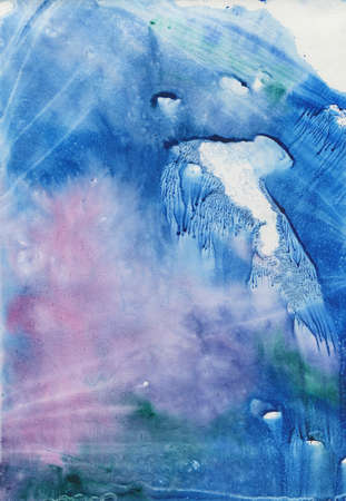 abstract blue watercolor background. hand drawn brush. painting texture paper.