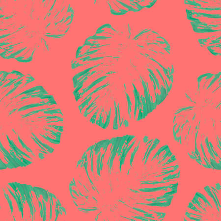 tropical botanical plants, background with leaves of coconut and banana design card jungle leaf background.の写真素材