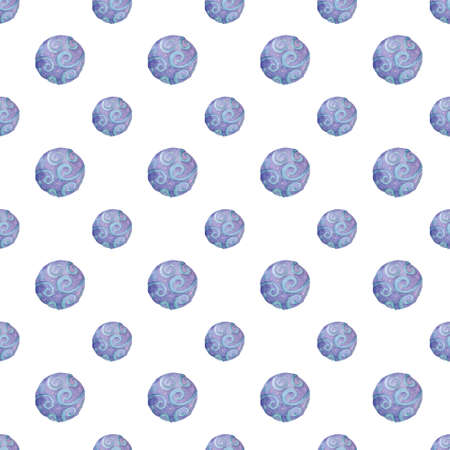 Seamless pattern with fantasy cartoon planets on the space background, cosmos textureの写真素材