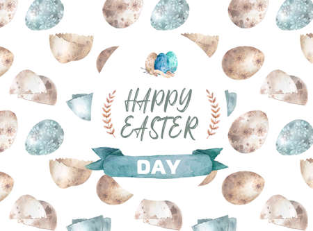 Cracked eggshell. An empty egg shell halves over white background.の写真素材