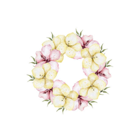  banner design with flowers and place for textの写真素材