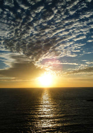 Sunset sea and horizonの写真素材