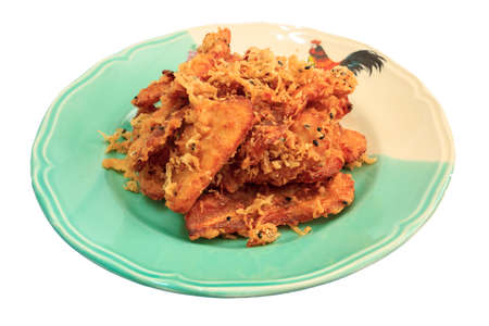 deep-fried sliced bananas.の写真素材