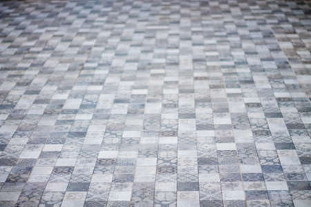 Abstract background. Perspective tiled floor pattern.の写真素材