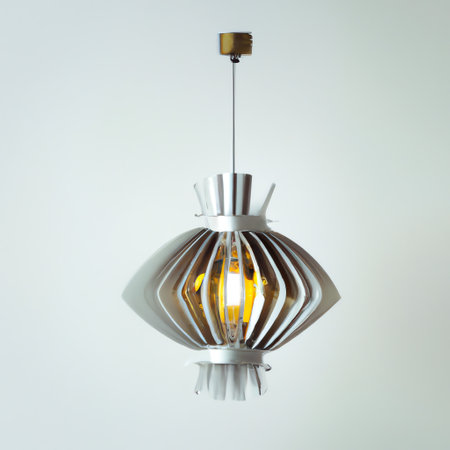 Lamp on a white background. AI generated futuristic lamp.の素材