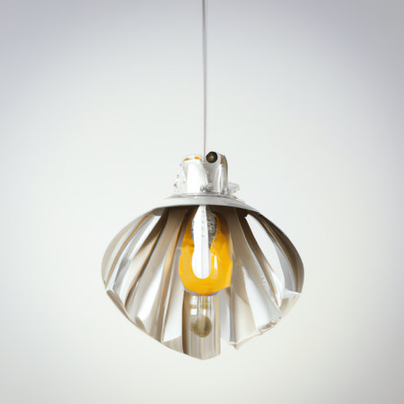 Lamp on a white background. AI generated futuristic lamp.の素材