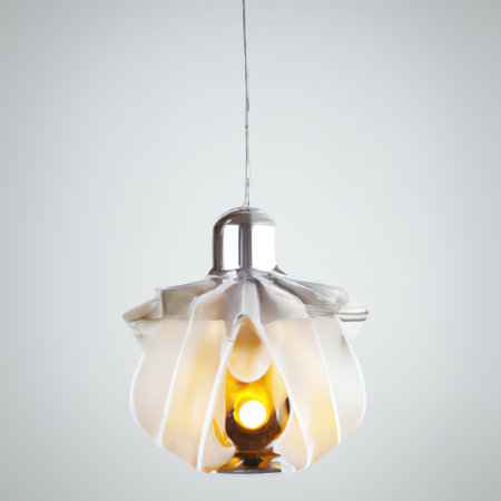 Lamp on a white background. AI generated futuristic lamp.の素材